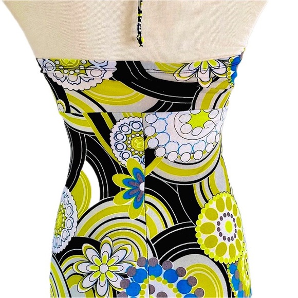 Vintage MISS CHERRY retro 70s floral maxi halterneck Dress - Picture 7 of 9